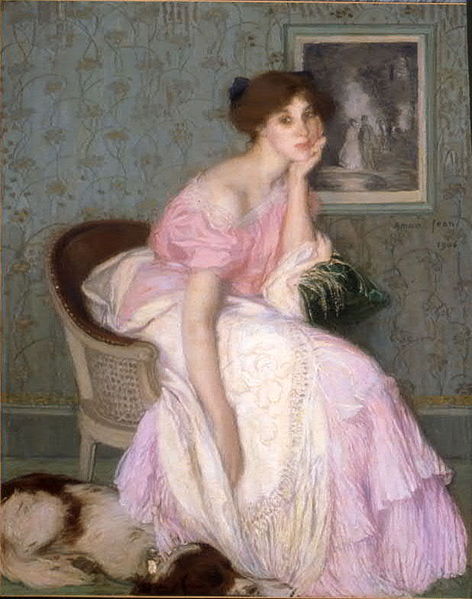 Edmond Aman-Jean Portrait of Miss Ella Carmichael